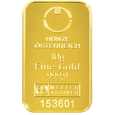 Münze Österreich zlatá tehlička 10 gramov - Kinebar