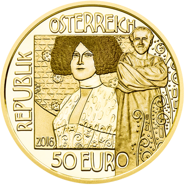 50 € - Klimt a jeho ženy – Bozk 2016 proof