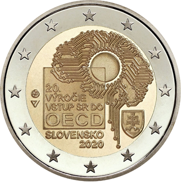 2 € - Vstup SR do OECD 20. výročie 2020