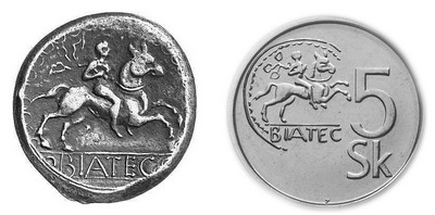 Biatec (1. stor. pr. Kr.) - cínová replika