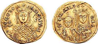 Solidus Michal III. (842 – 867 pr. Kr.) Byzancia