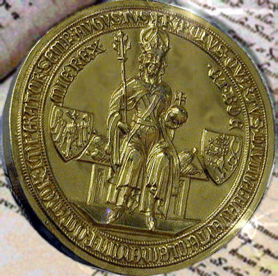 Mince českých Luxemburgovcov sada striebro + zlato