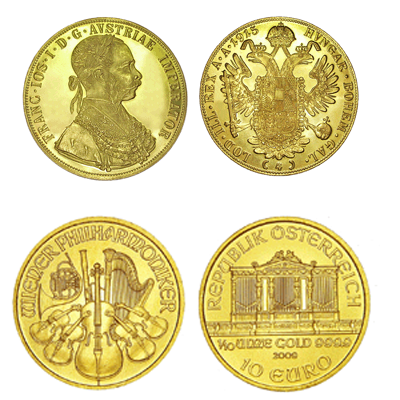Münze Österreich zlatá tehlička 2 gramy