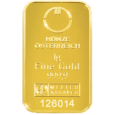 Münze Österreich zlatá tehlička 1 gram - Kinebar