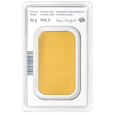 Münze Österreich zlatá tehlička 50 gramov