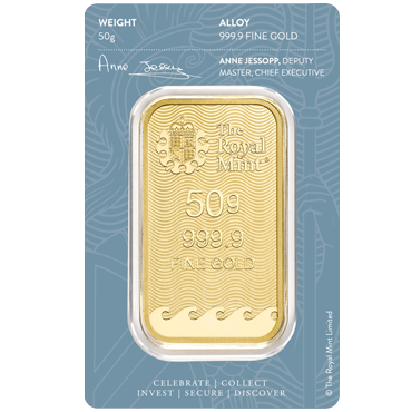 The Royal Mint - Britannia zlatá tehlička 50 gramov