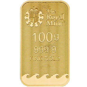 The Royal Mint - Britannia zlatá tehlička 100 gramov