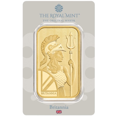 The Royal Mint - Britannia zlatá tehlička 100 gramov