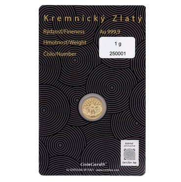 Kremnický zlatý - kruhová investičná tehlička 1 g