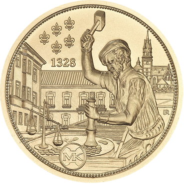Kremnický zlatý - kruhová investičná tehlička 31,1 g