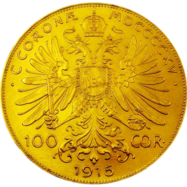Zlatá investičná minca 100 Korún - novorazba