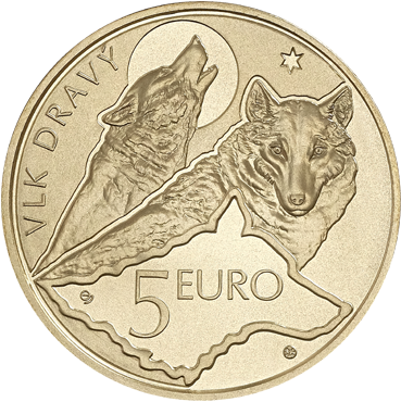 5 € - Flóra a fauna na Slovensku - vlk dravý