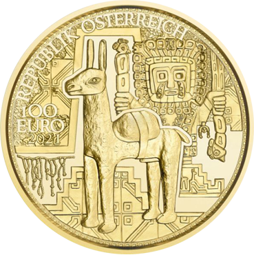 Zlatá pamätná minca 100 € – Zlato Inkov