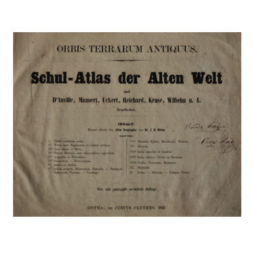 Orbis Terrarum Antiquus. Schul-Atlas der Alten ...